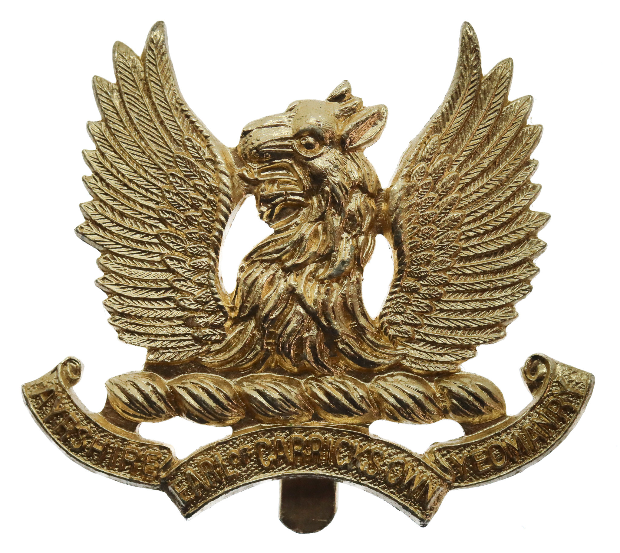 Ayrshire Yeomanry (Earl of Carrick's Own) Anodised (Staybrite) Cap Badge