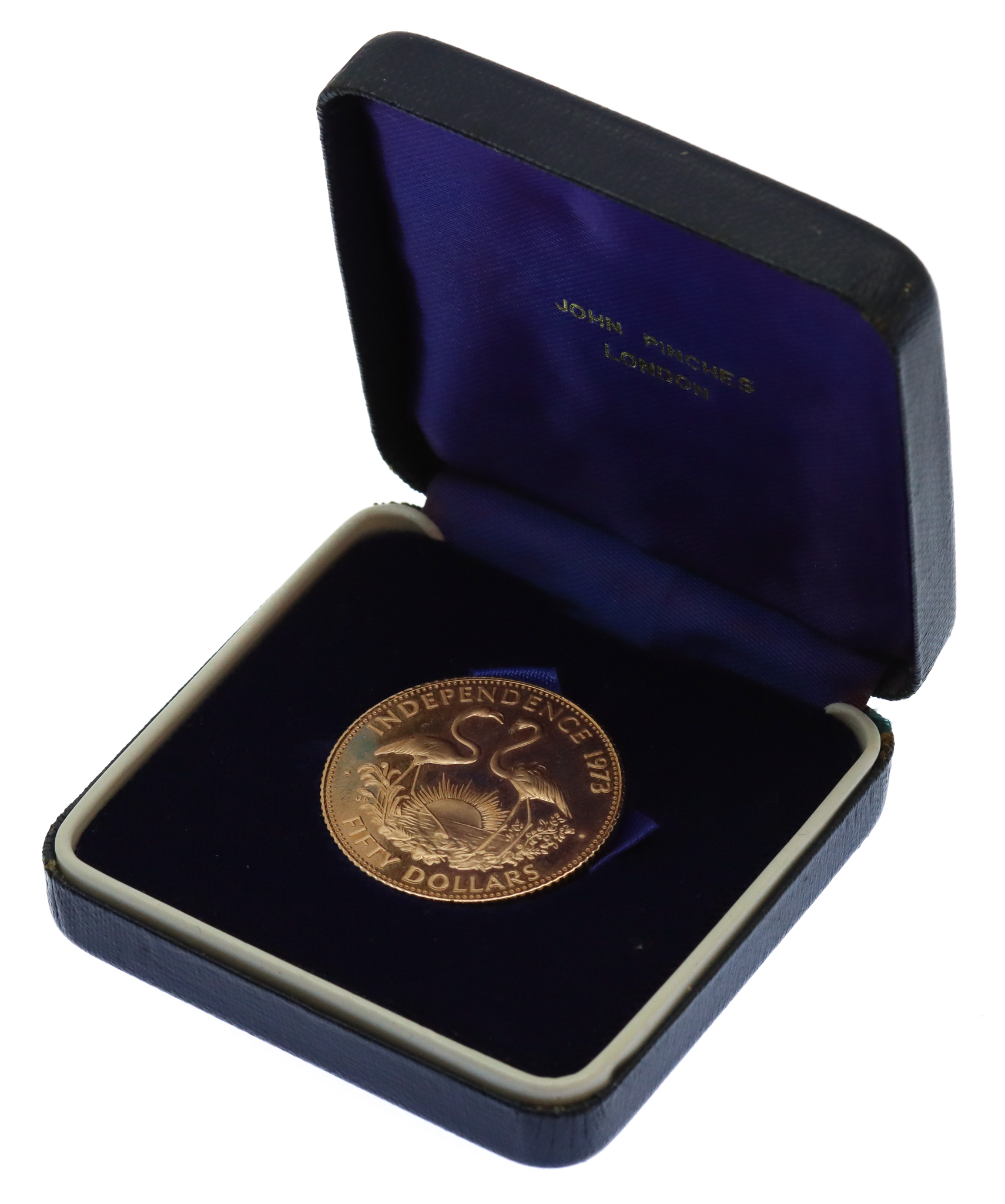 1973 Commonwealth of the Bahamas Independence 12ct Gold $50 Coin