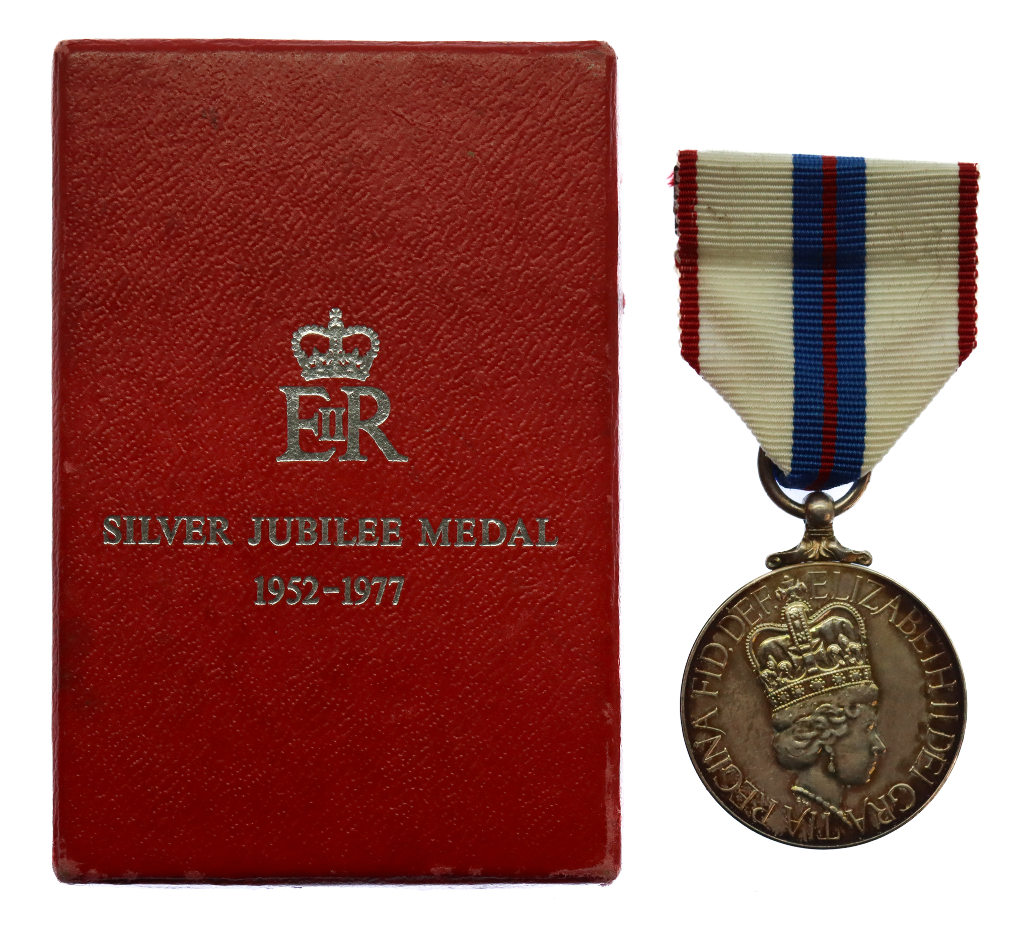 1977 Queen Elizabeth II Silver Jubilee Medal in Box of Issue