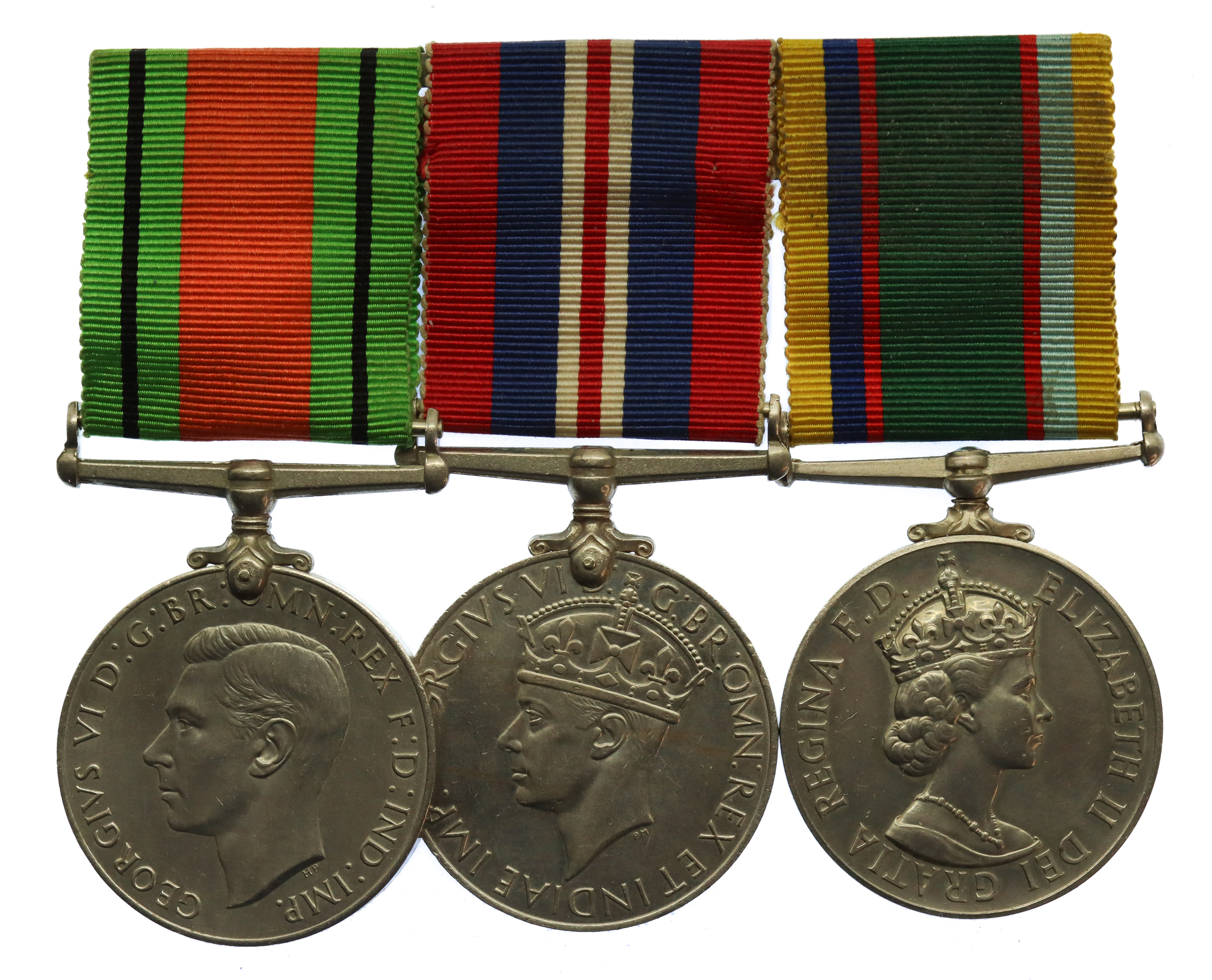 WW2 Defence Medal, War Medal and EIIR Cadet Forces Medal Group of Three - Captain L.H. Cropper