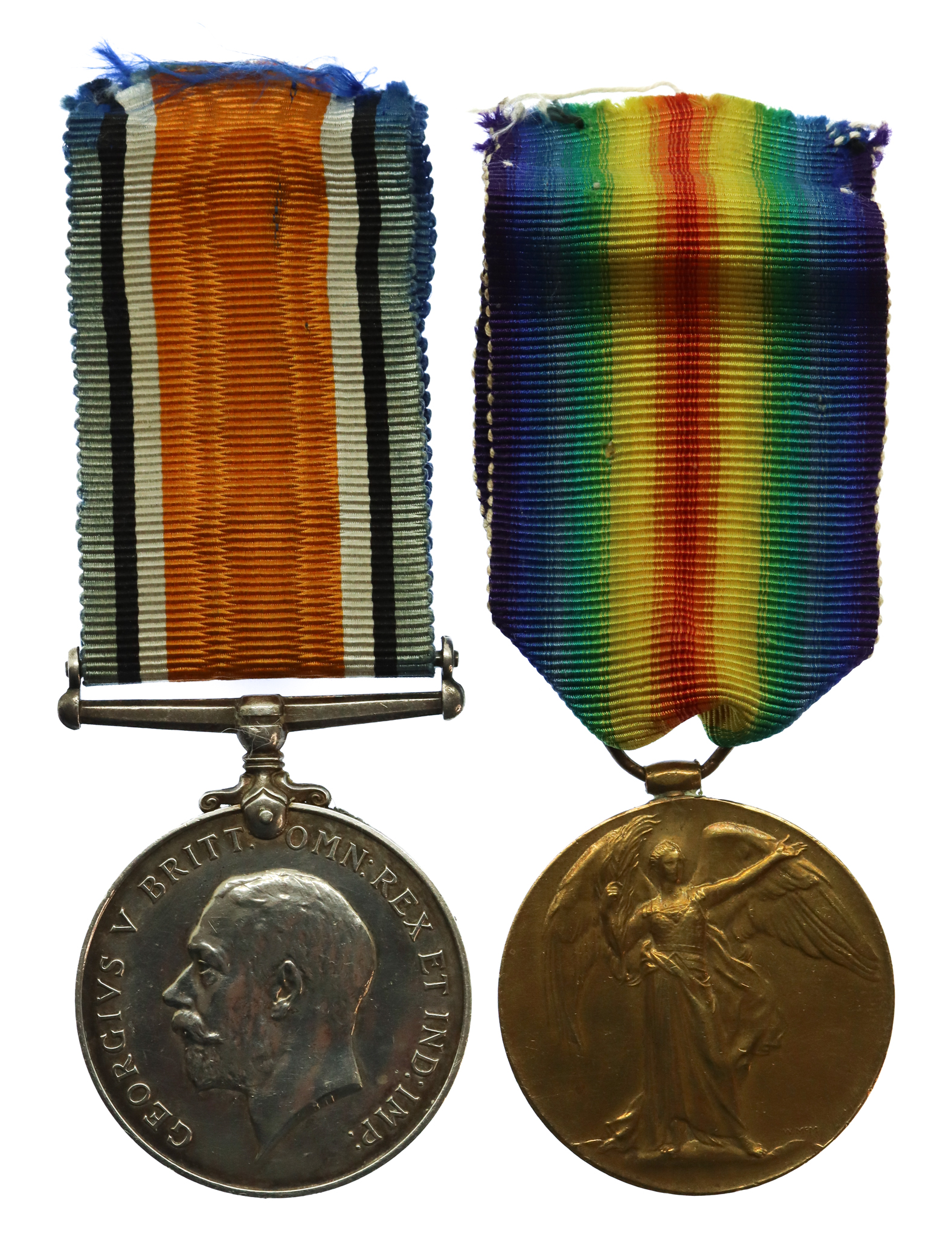 WW1 British War & Victory Medal Pair - Pte. R. Burton, Welsh Regiment
