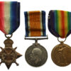 WW1 1914-15 Star Medal Trio - Pte. E.G. Perry, 9th Bn. South Lancashire Regiment