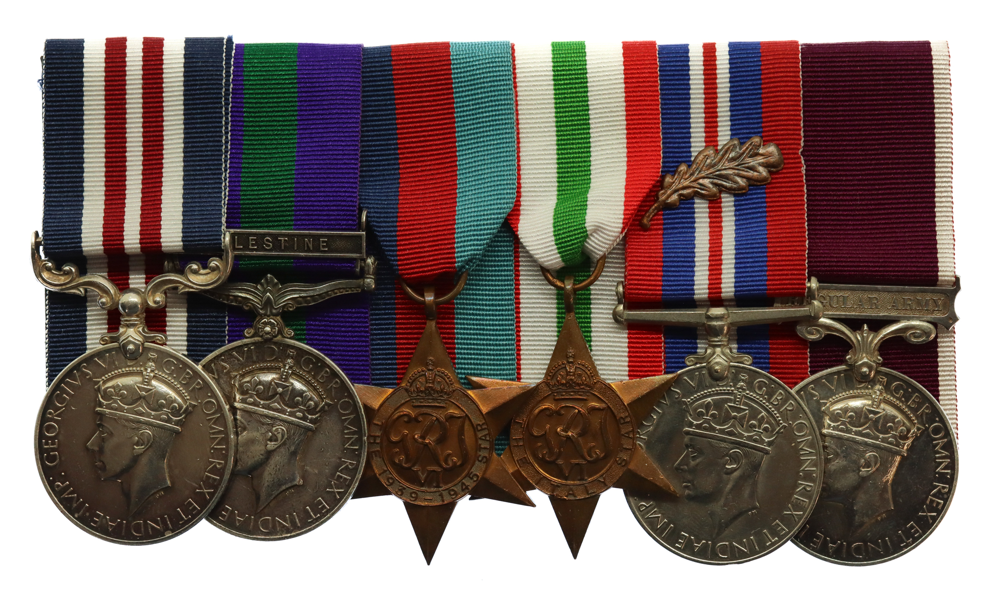 WW2 Sicily Military Medal and Mentioned in Despatches Group of Six - Regimental Sergeant Major M. Rodger, 2nd Bn. Royal Scots Fusiliers