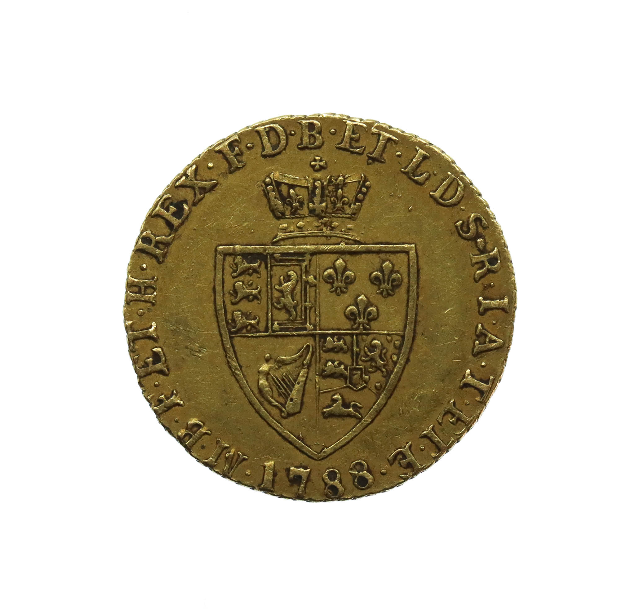 1788 George III Gold Spade Half Guinea Coin
