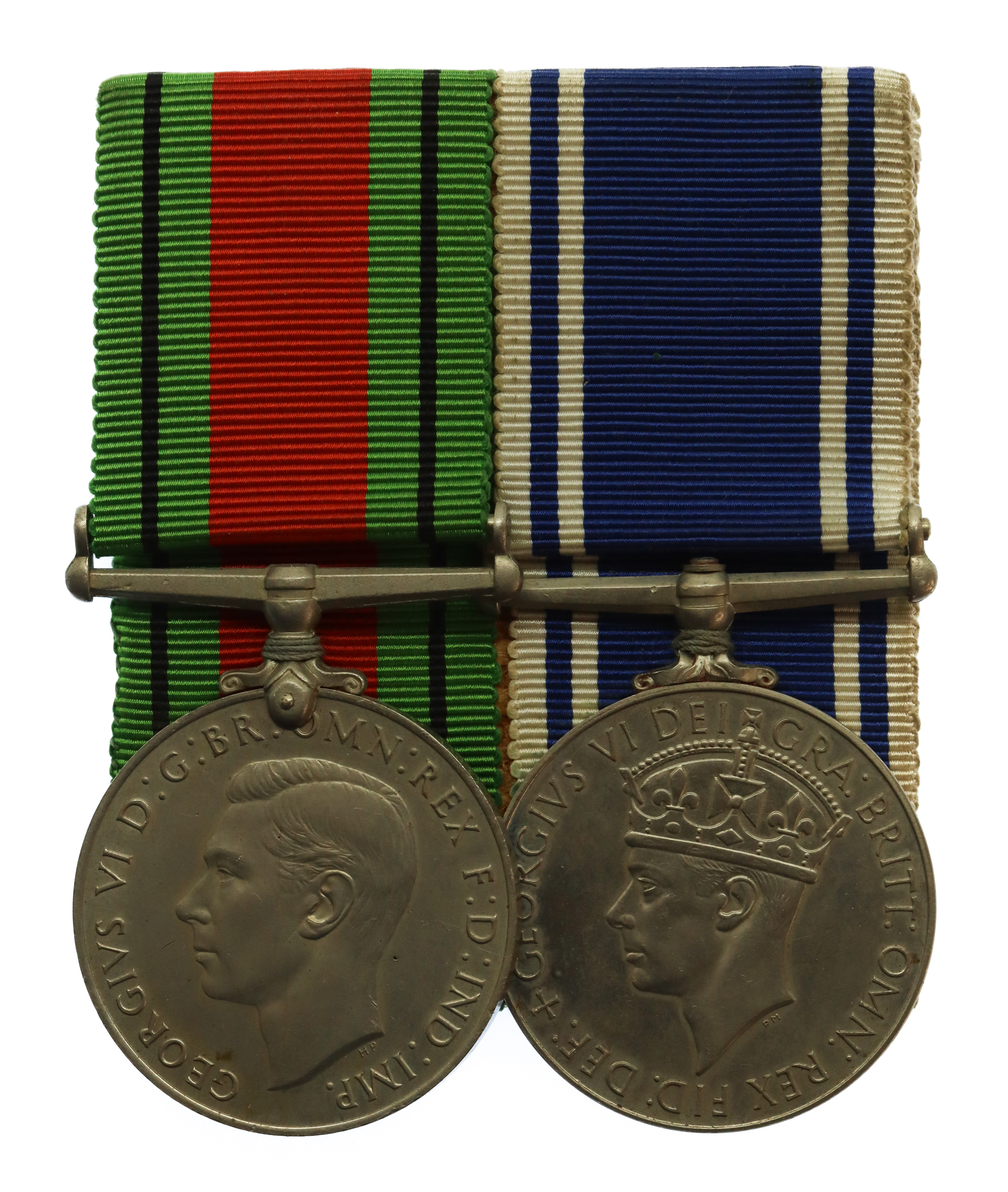 WW2 Defence Medal and George VI Police Long Service & Good Conduct Medal Pair - Constable Harold Wilfred Chaffe, Cheshire Constabulary