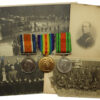 WW1 British War Medal, Victory Medal & WW2 Defence Medal Group of Three - Dvr. W. Heritage, Royal Artillery - Twice Wounded