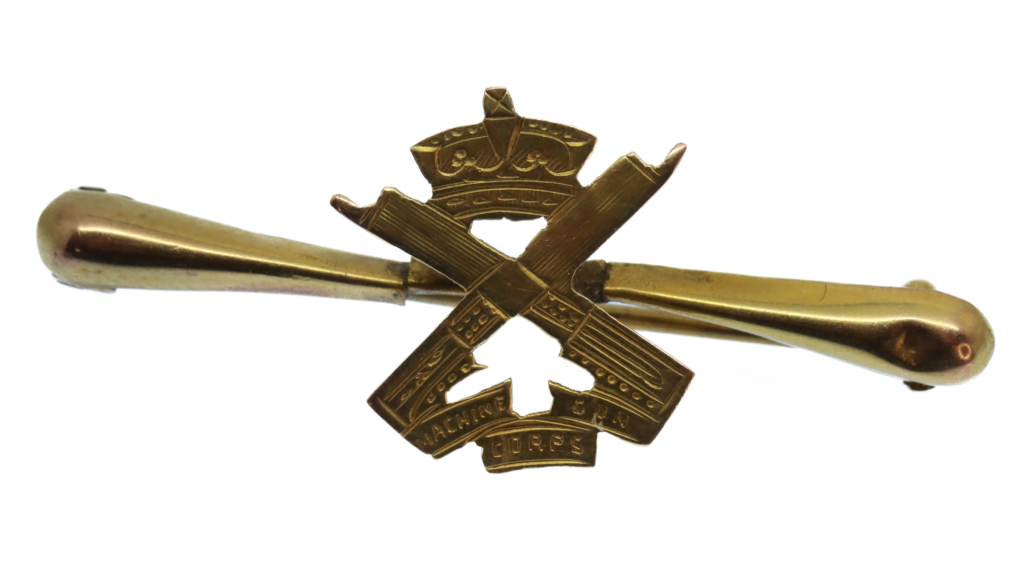 Machine Gun Corps (M.G.C.) 9ct Gold Sweetheart Brooch