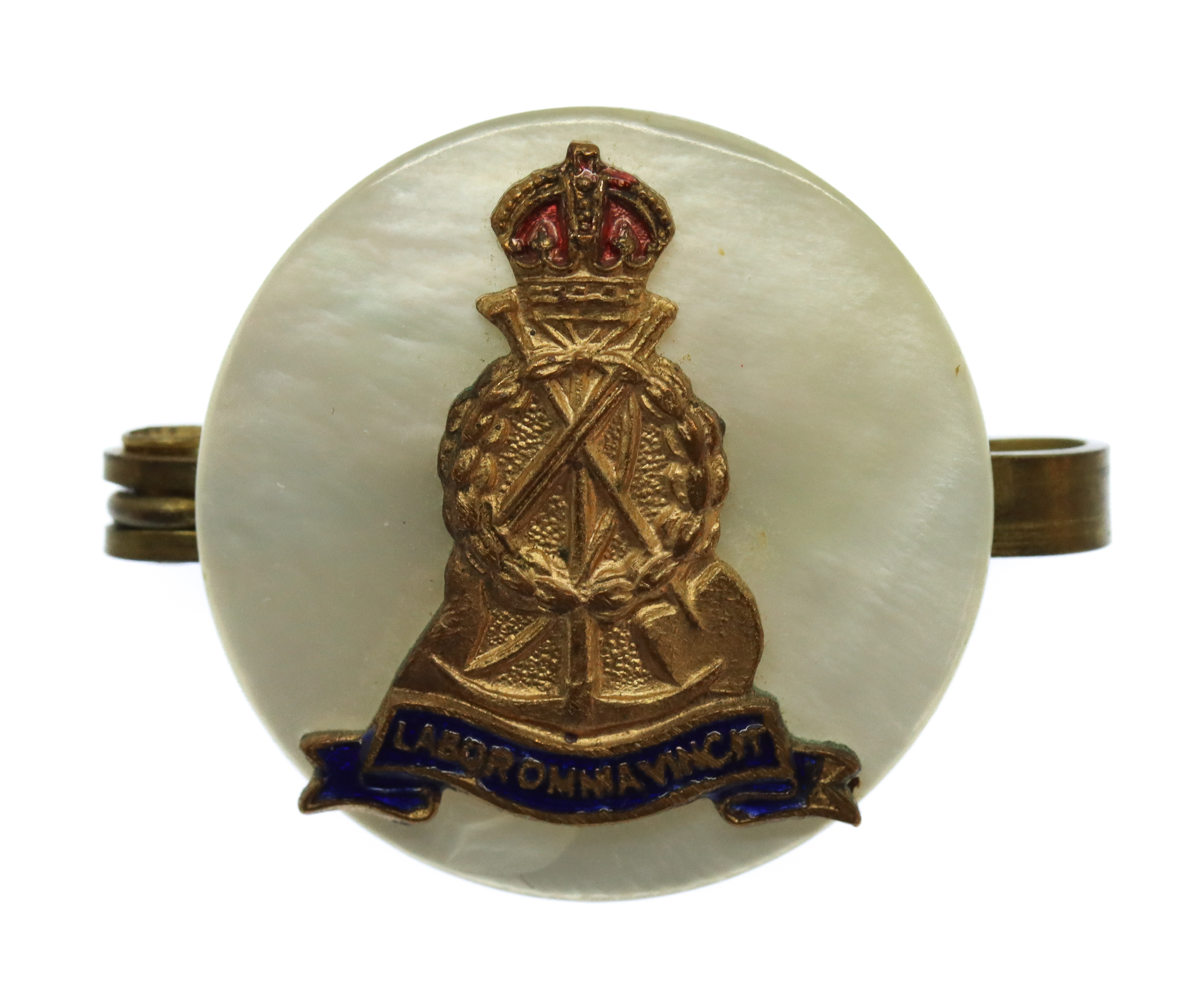 Pioneer Corps Mother of Pearl Sweetheart Brooch - King's Crown