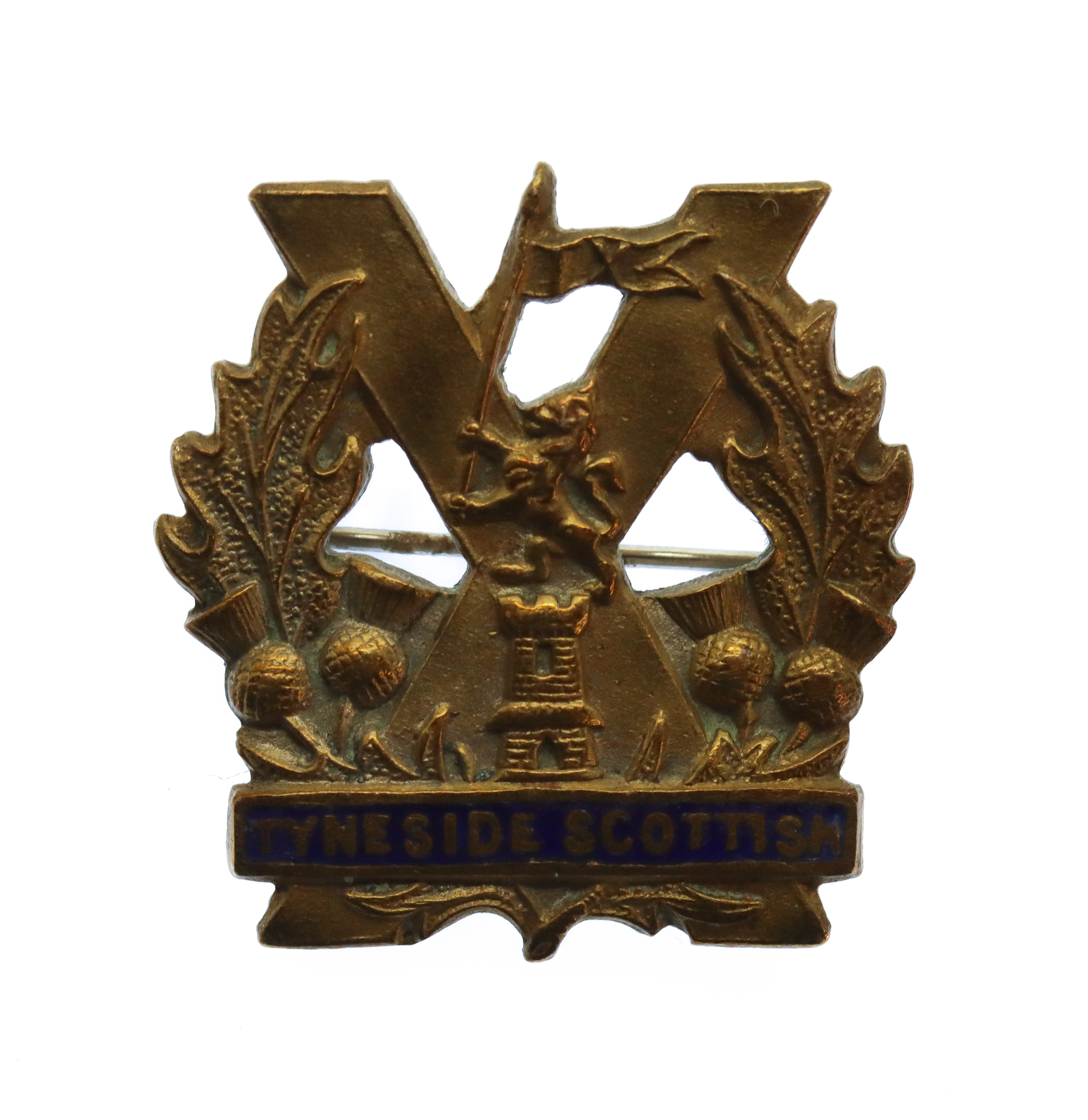 Tyneside Scottish Enamelled Sweetheart Brooch