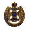 Rifle Brigade Enamelled Good Luck Horseshoe Sweetheart Brooch - King's Crown