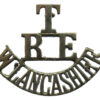 West Lancashire Territorials Royal Engineers (T/R.E./W.LANCASHIRE) White Metal Shoulder Title