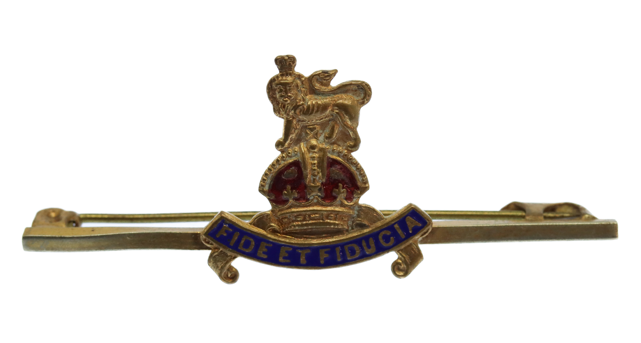 Royal Army Pay Corps (R.A.P.C.) Enamelled Sweetheart Brooch - King's Crown