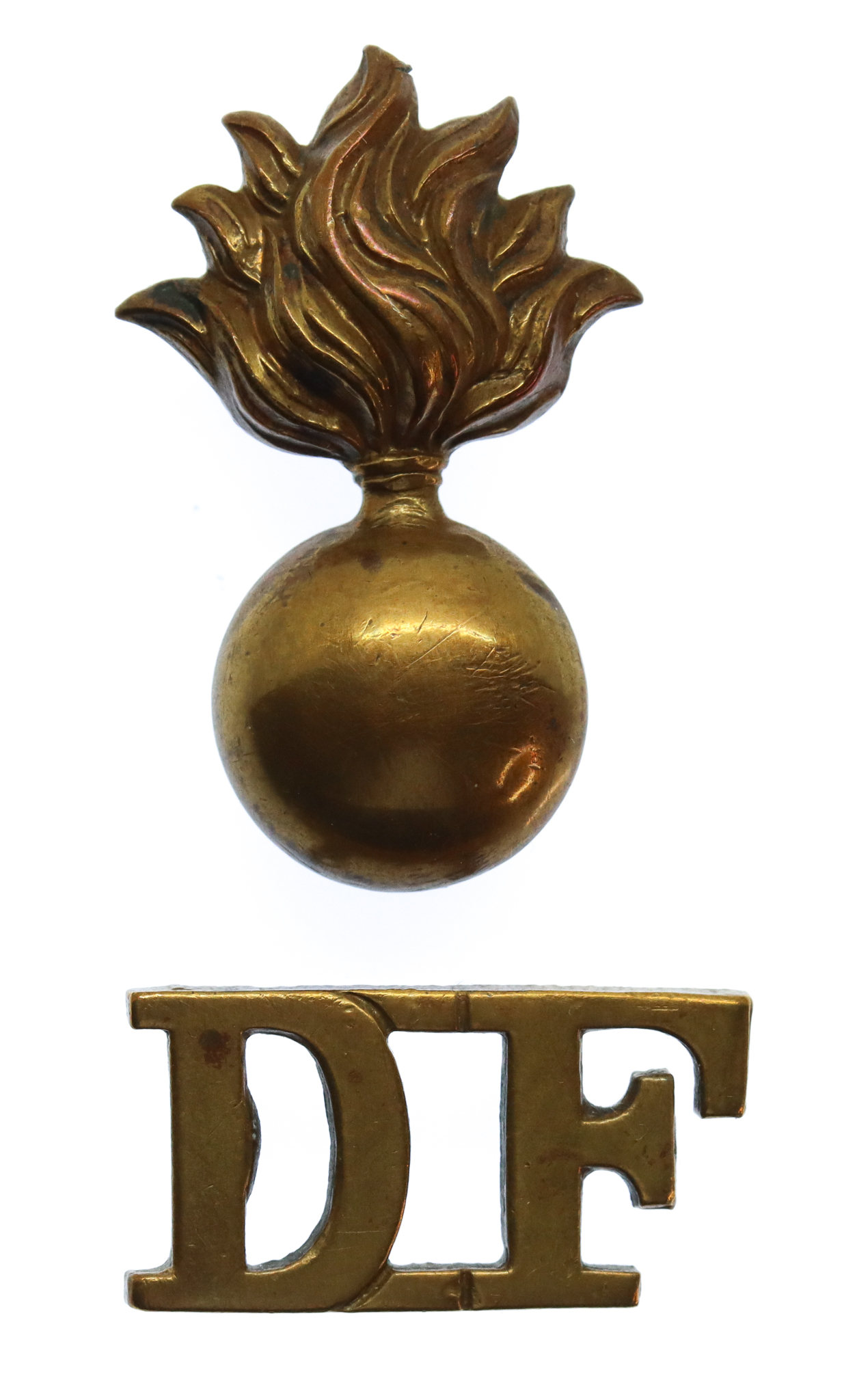 Pre 1903 Royal Dublin Fusiliers (Grenade/D.F.) Shoulder Title