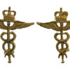 Pair of Royal Air Force (R.A.F.) Medical Branch Officers Collar Badges - Queen's Crown