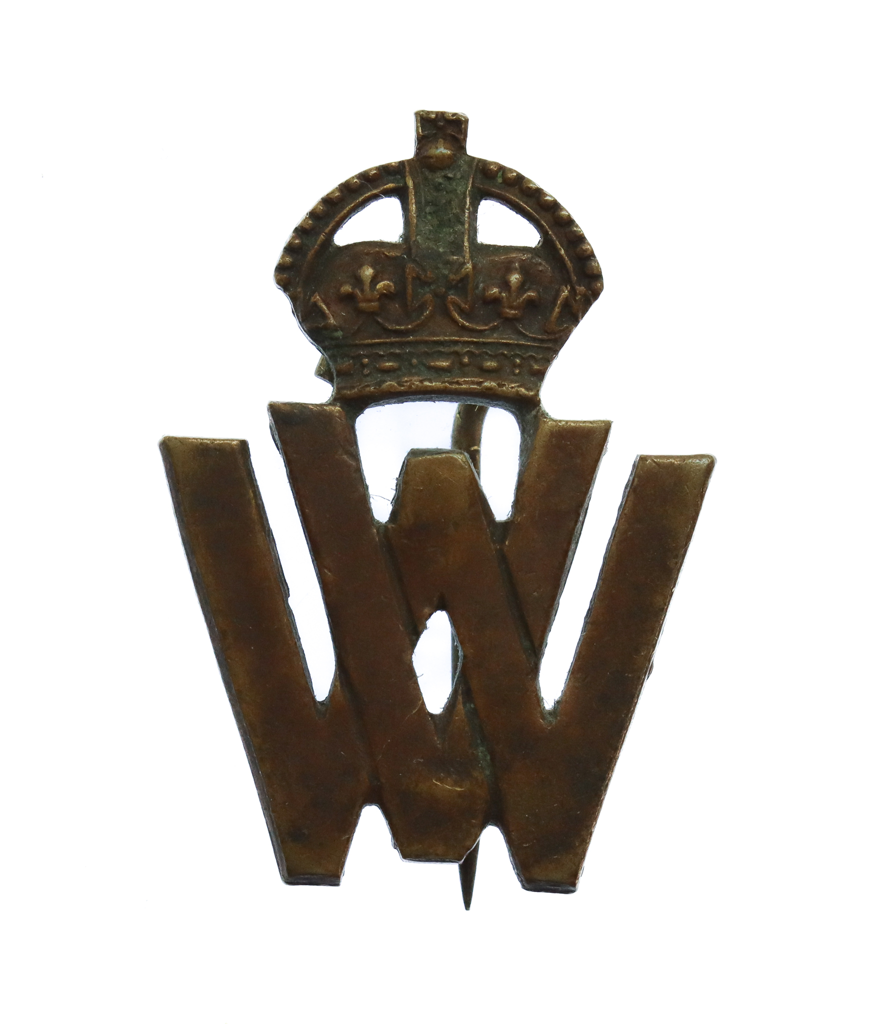 WW1 Volunteer Workers (V.W.) Lapel Badge