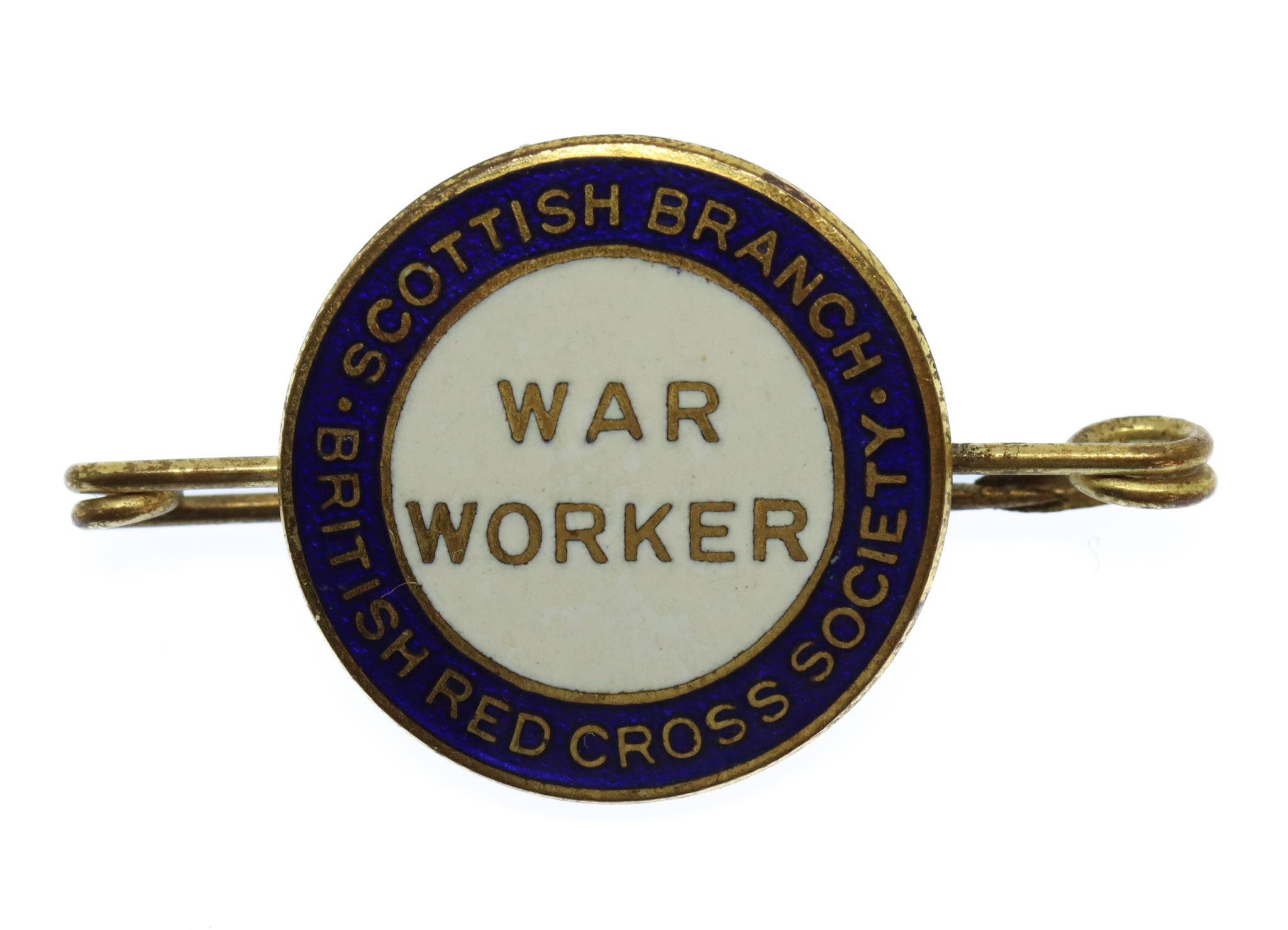 Scottish Branch British Red Cross Society War Worker Enamelled Badge