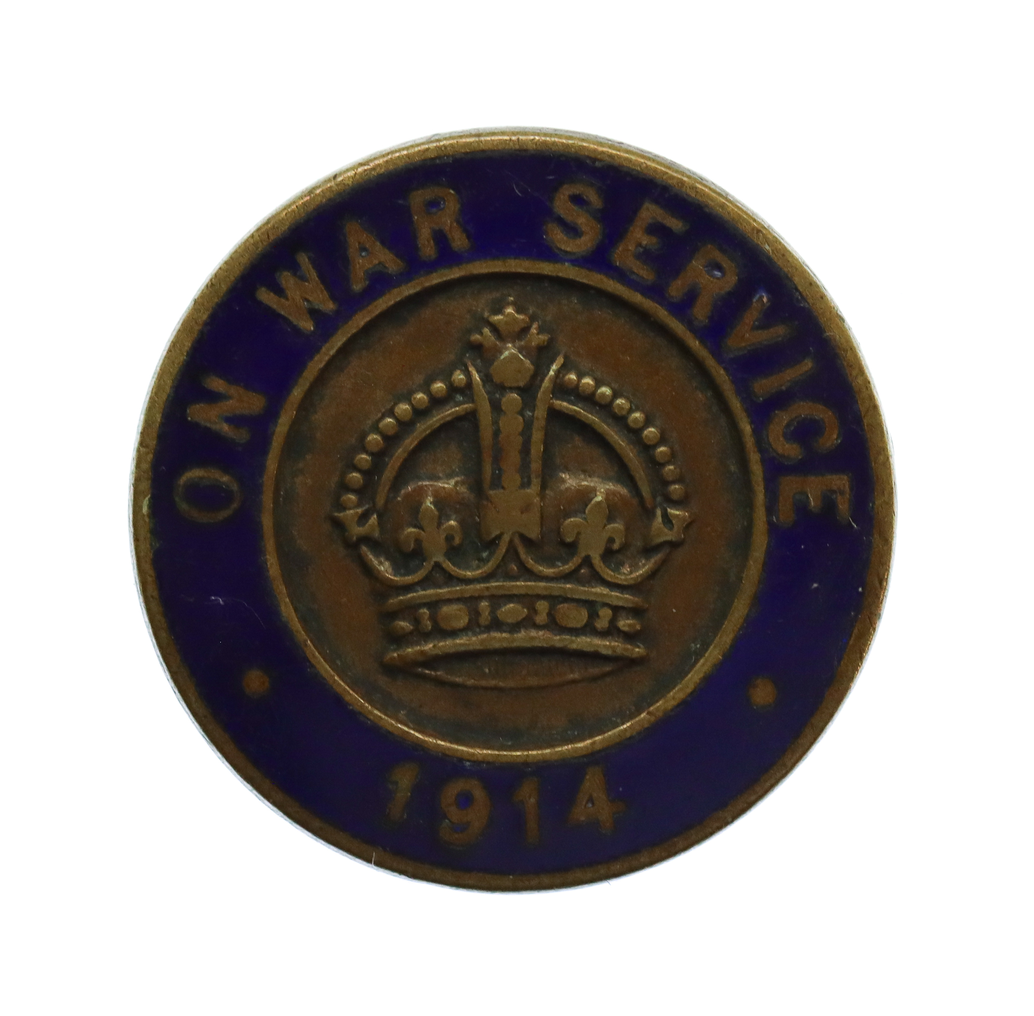 WW1 1914 On War Service Enamelled Lapel Badge
