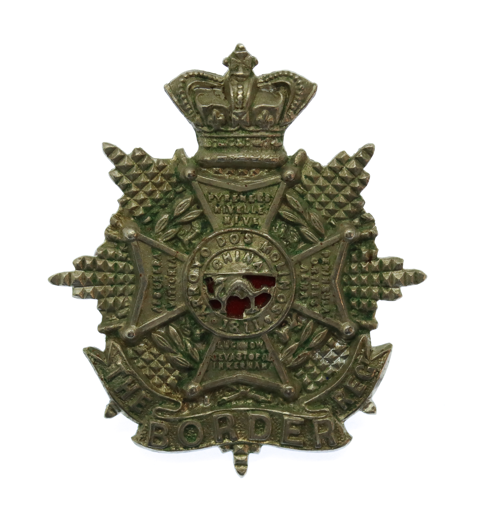 Victorian Border Regiment Forage Cap Badge