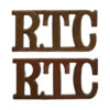 Pair of Royal Tank Corps (RTC) Shoulder Titles