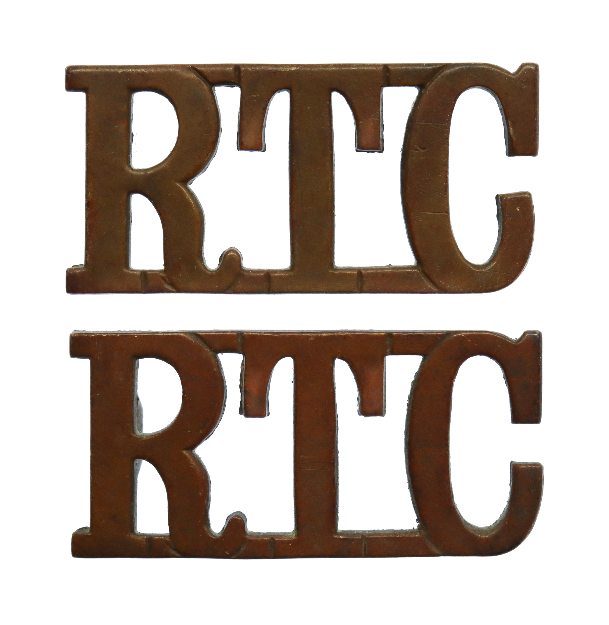 Pair of Royal Tank Corps (RTC) Shoulder Titles