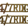 Pair of 4th/7th Royal Dragoon Guards (4/7RDG) Shoulder Titles