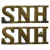 Pair of South Notts Hussars (SNH) Shoulder Titles