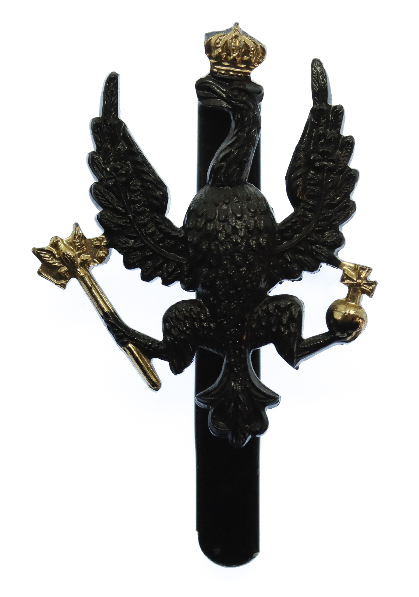 14th/20th King's Hussars Black Anodised (Staybrite) Cap Badge
