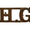 Home Guard (H.G.) Brass Shoulder Title