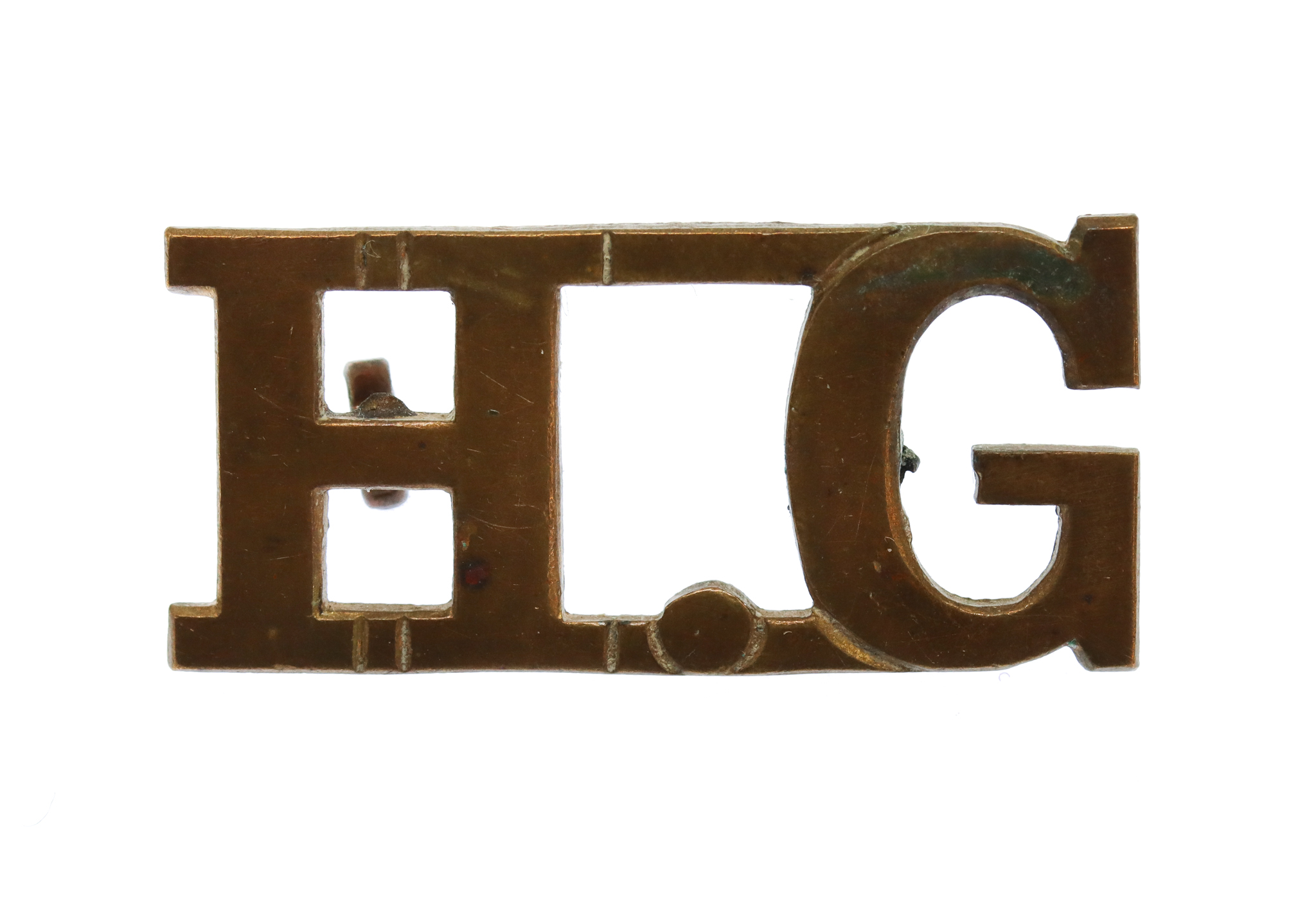 Home Guard (H.G.) Brass Shoulder Title