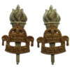 Pair of Royal Army Educational Corps (R.A.E.C.) Bi-Metal Collar Badges - King's Crown