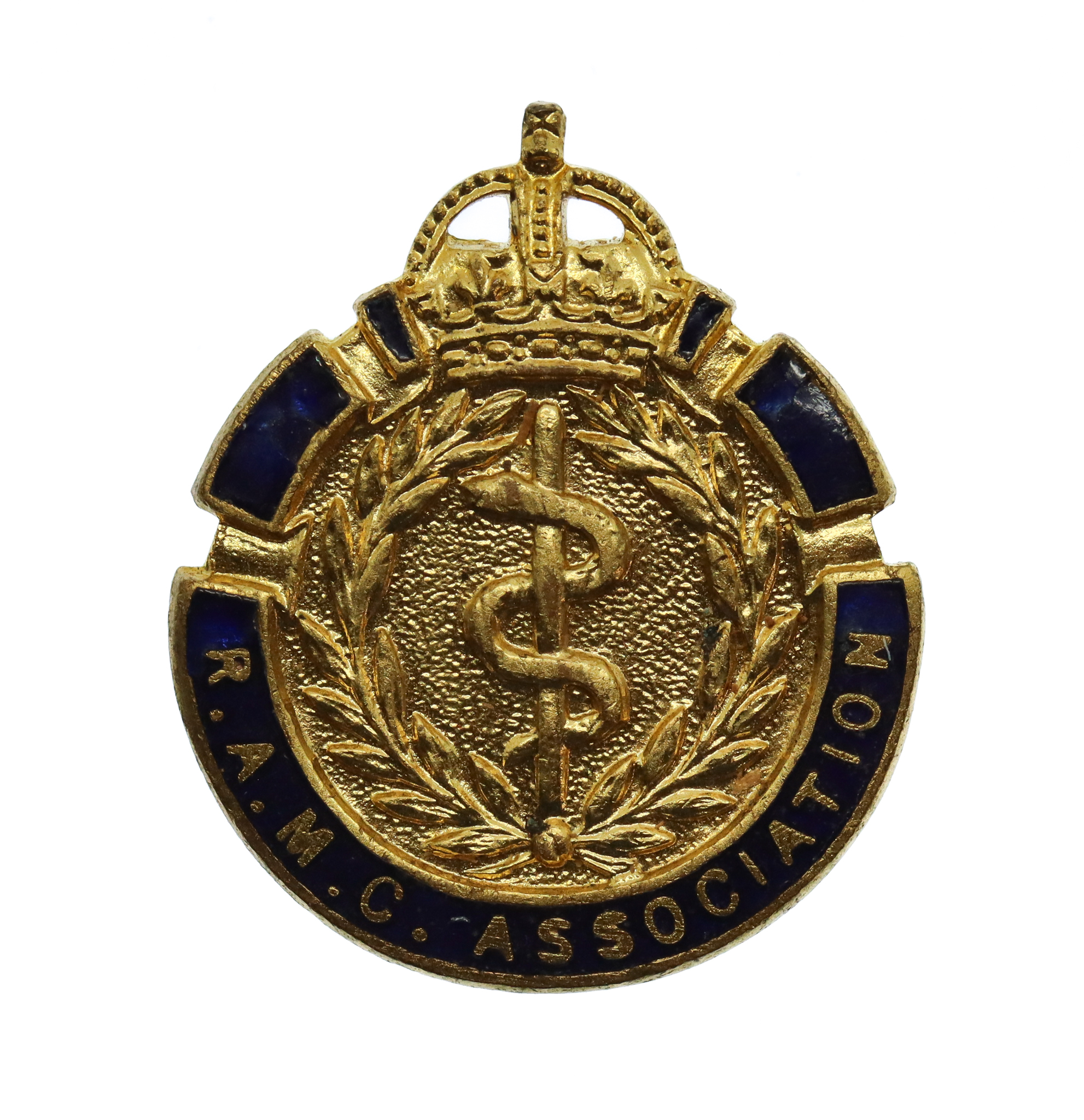 Royal Army Medical Corps (R.A.M.C.) Association Enamelled Lapel Badge - King's Crown