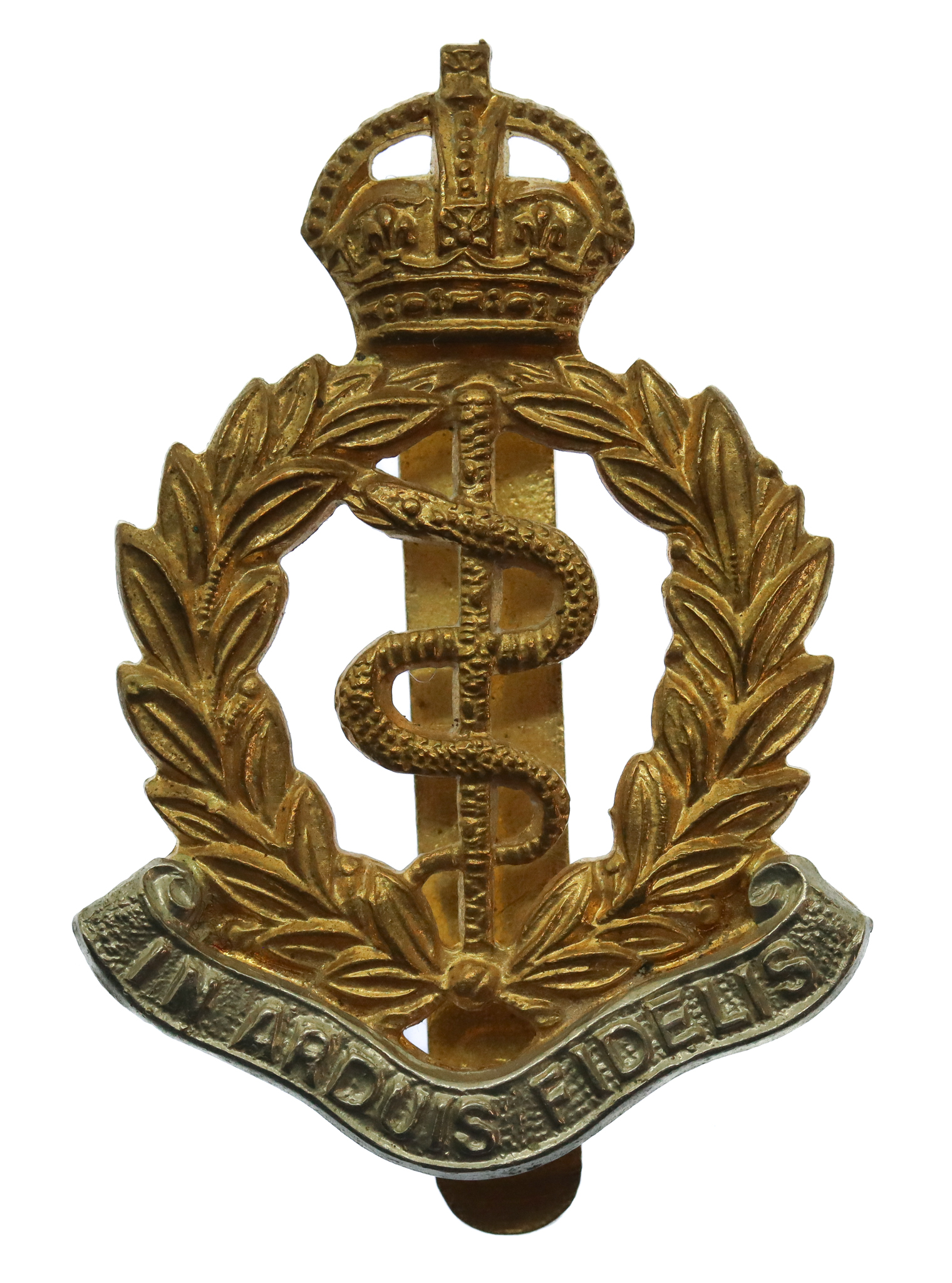 Royal Army Medical Corps (R.A.M.C.) Bi-Metal Cap Badge - King's Crown