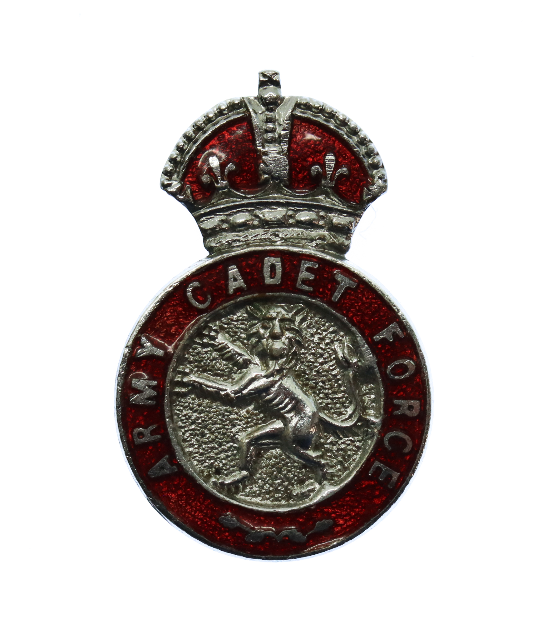 Army Cadet Force (A.C.F) Enamelled Lapel Badge - King's Crown