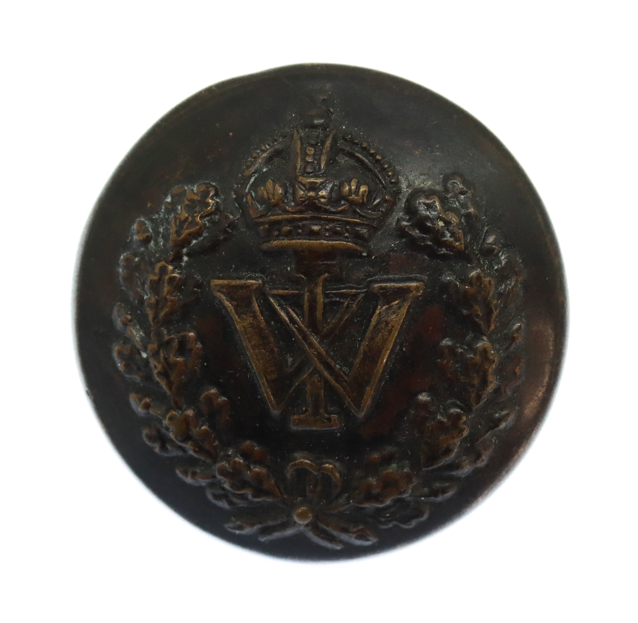 Isle of Wight Police Black Button - King's Crown (25mm)