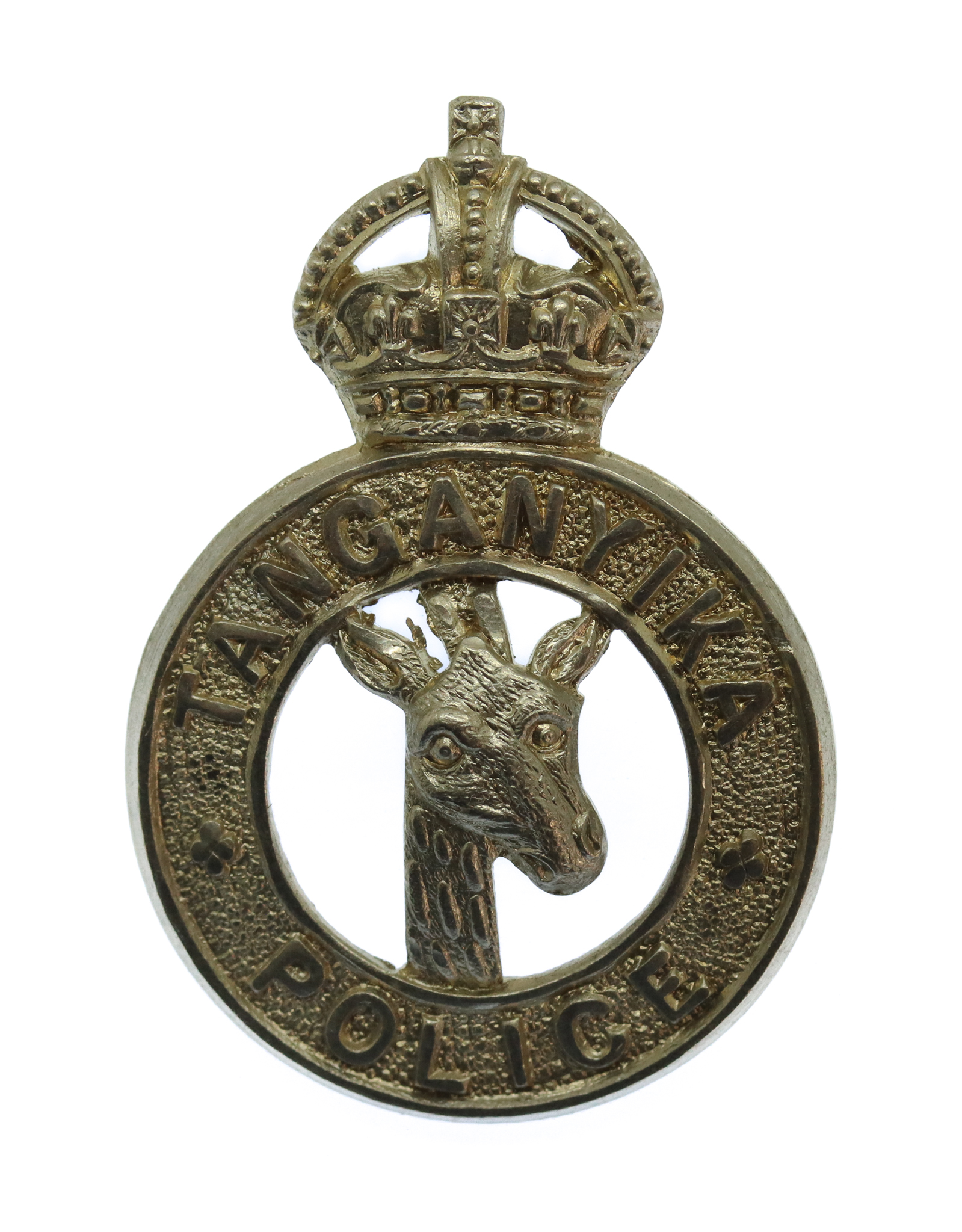 Tanganyika Police Cap Badge - King's Crown