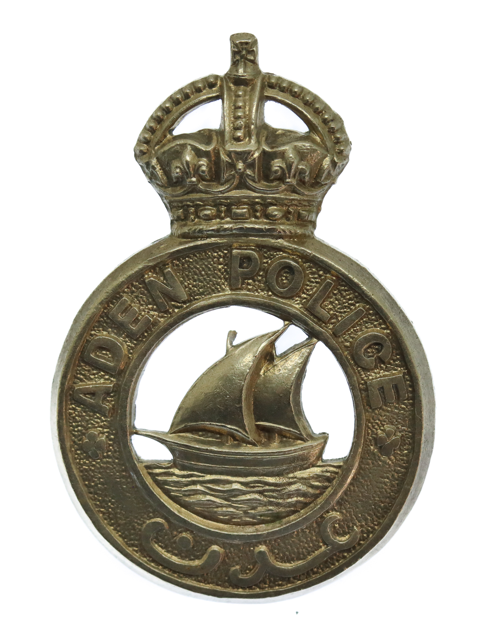 Aden Police Cap Badge - King's Crown