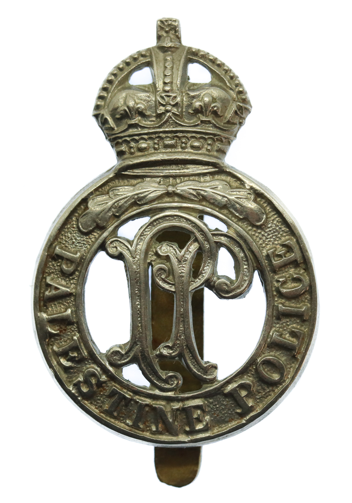Palestine Police Cap Badge - King's Crown