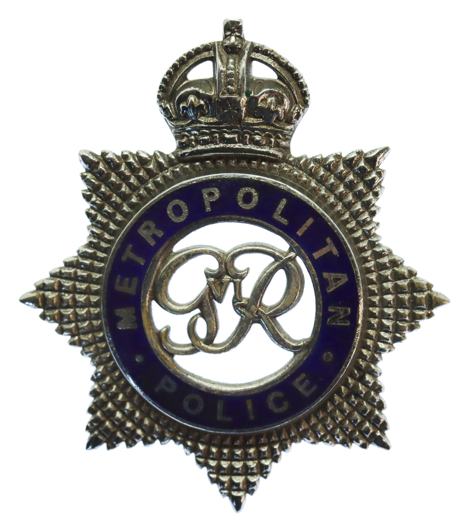 George VI Metropolitan Police Senior Officer's Enamelled Cap Badge 