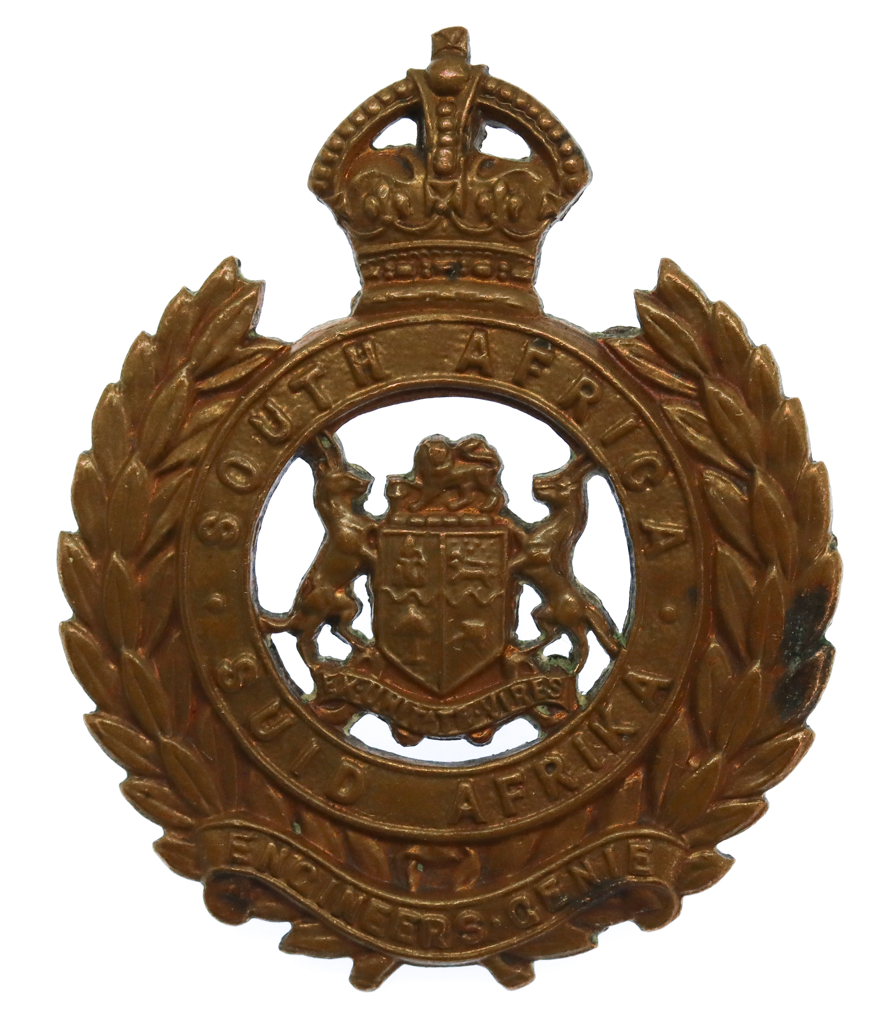 South African Engineers Cap Badge - King's Crown