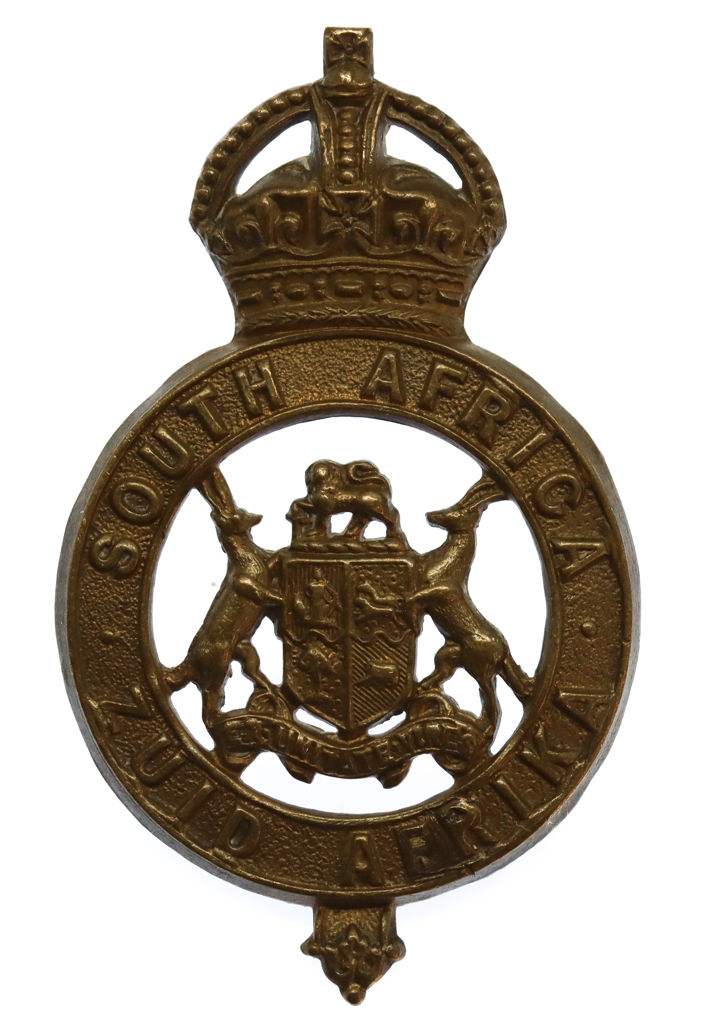 South African Instructional Corps (2nd Africa) Cap Badge - King's Crown