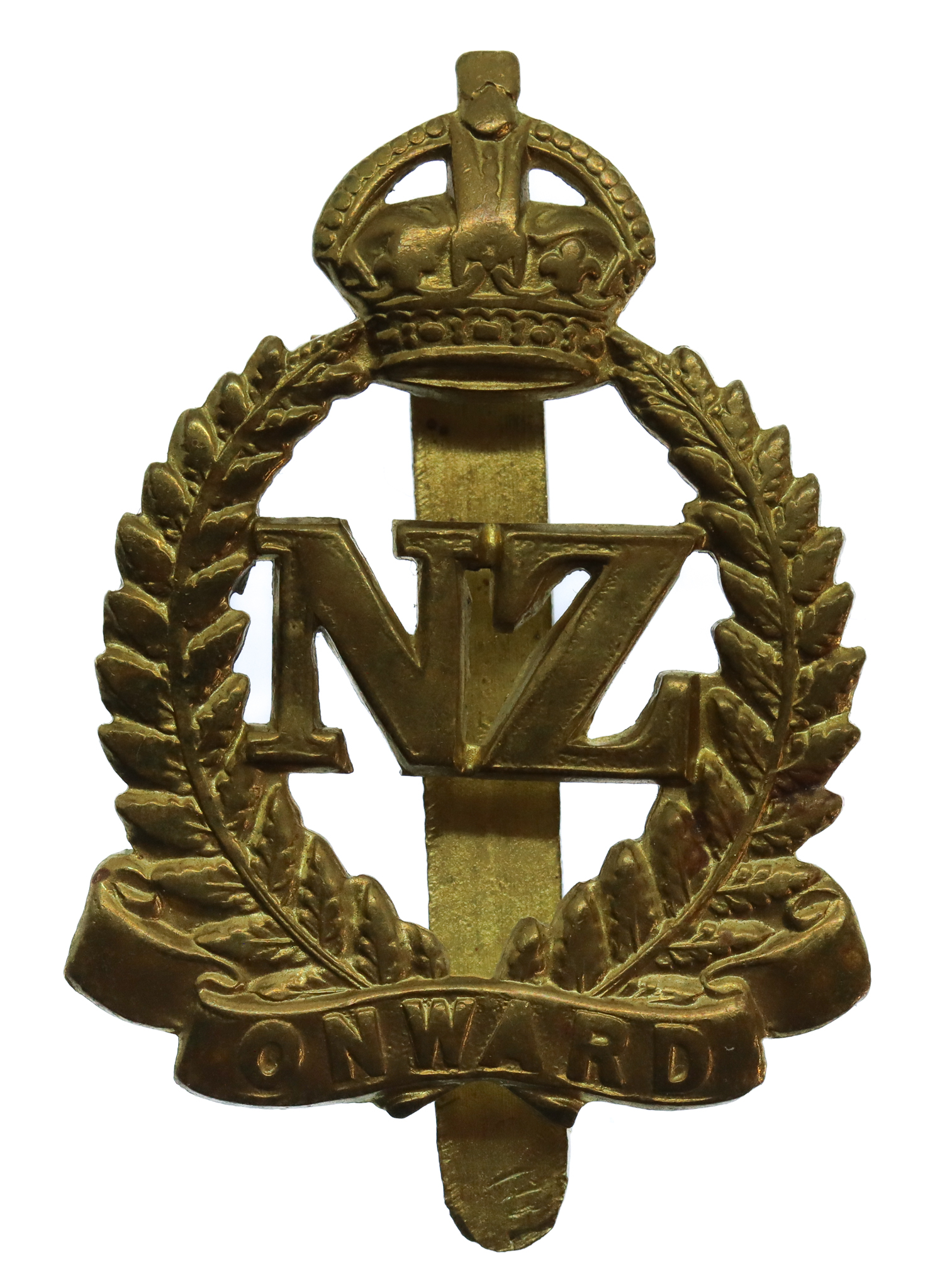 New Zealand Expeditionary Force (N.Z.E.F.) Cap Badge - King's Crown