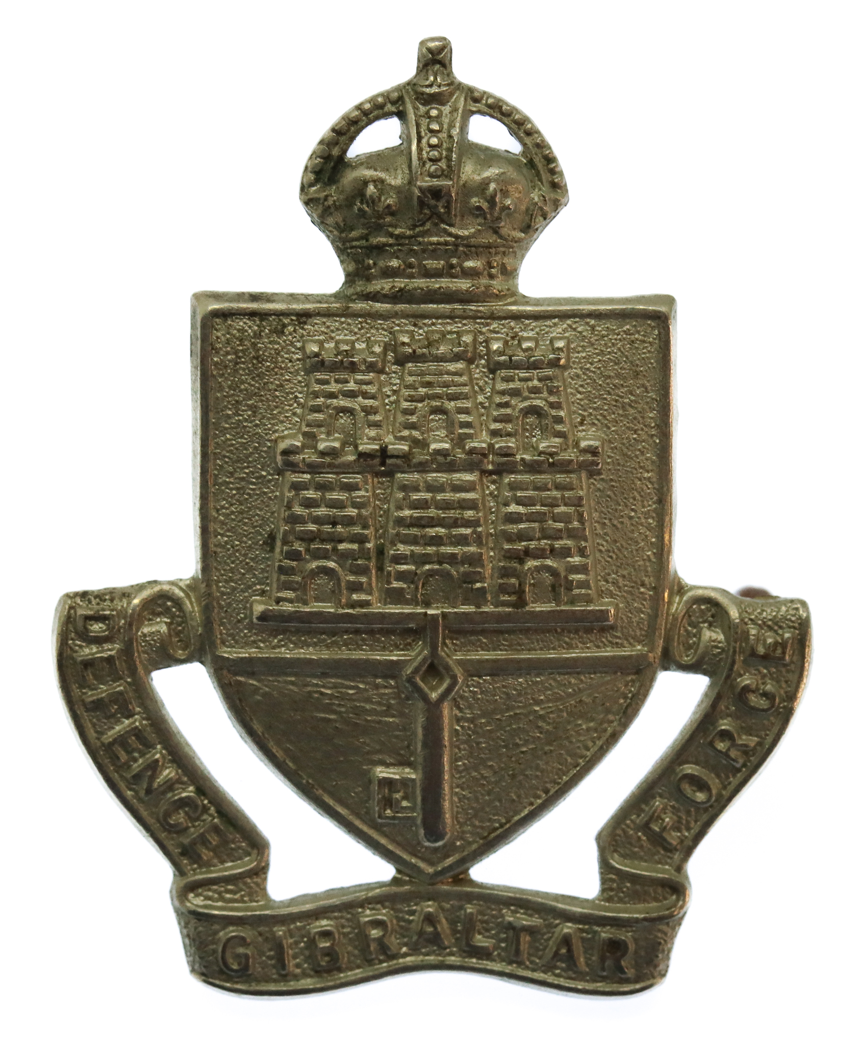 Gibraltar Defence Force Cap Badge - King's Crown