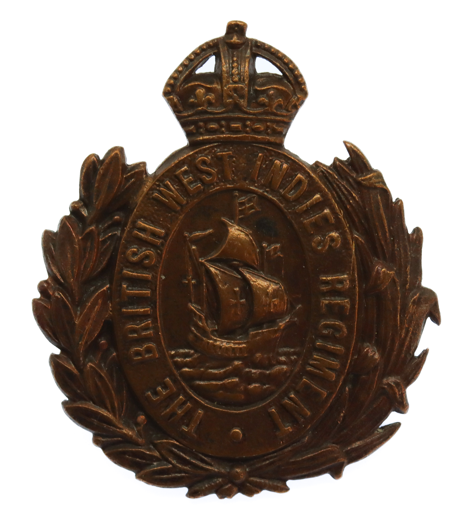 British West Indies Regiment Cap Badge - King's Crown