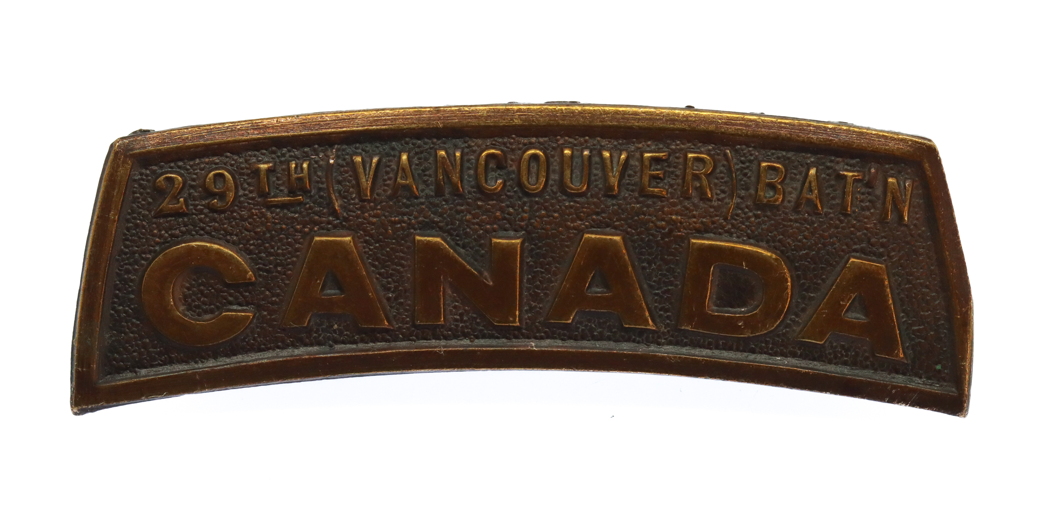 Canadian 29th (Vancouver) Bn. WW1 C.E.F. Shoulder Title