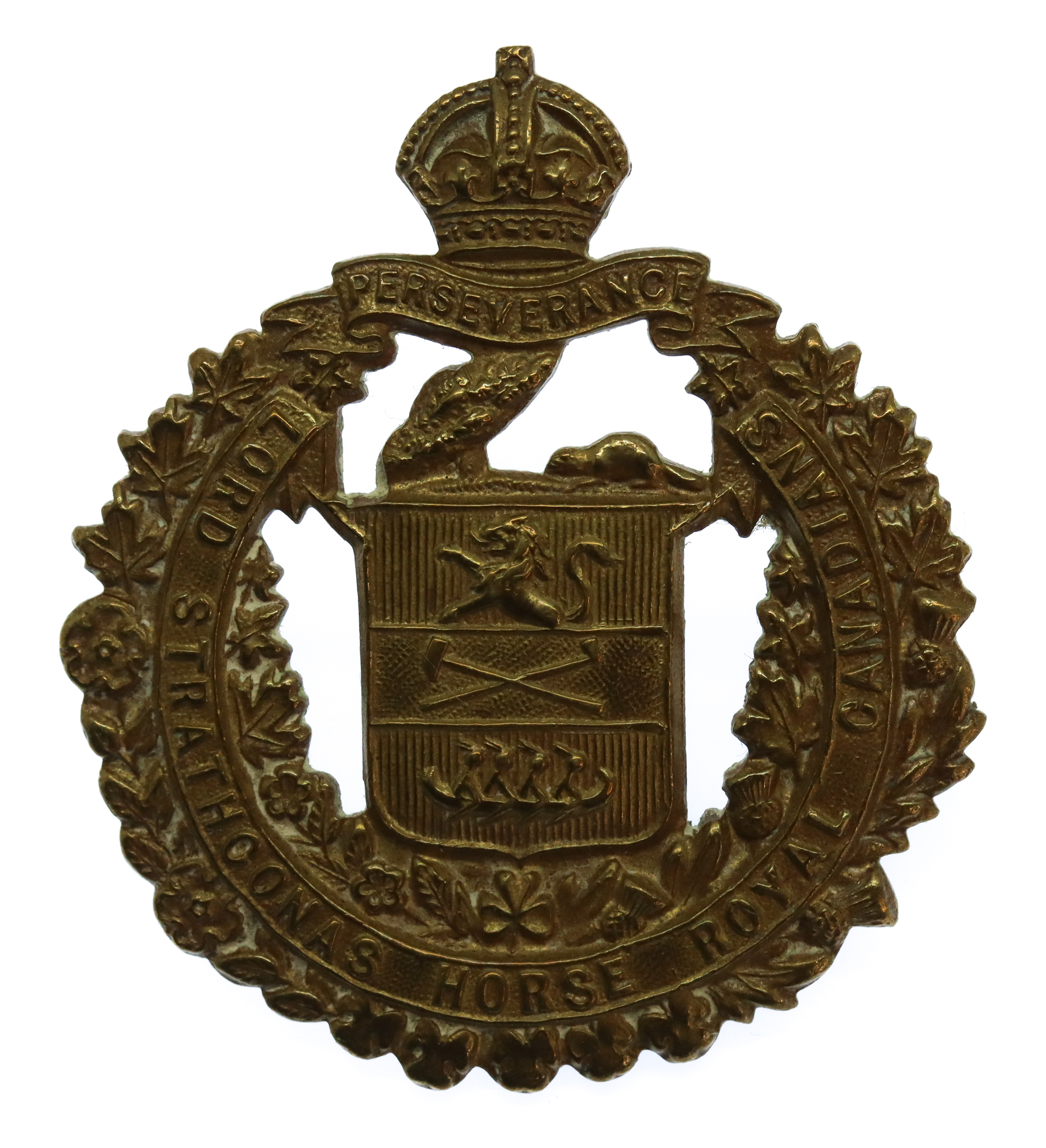 Lord Strathcona's Horse (Royal Canadians) Cap Badge - King's Crown