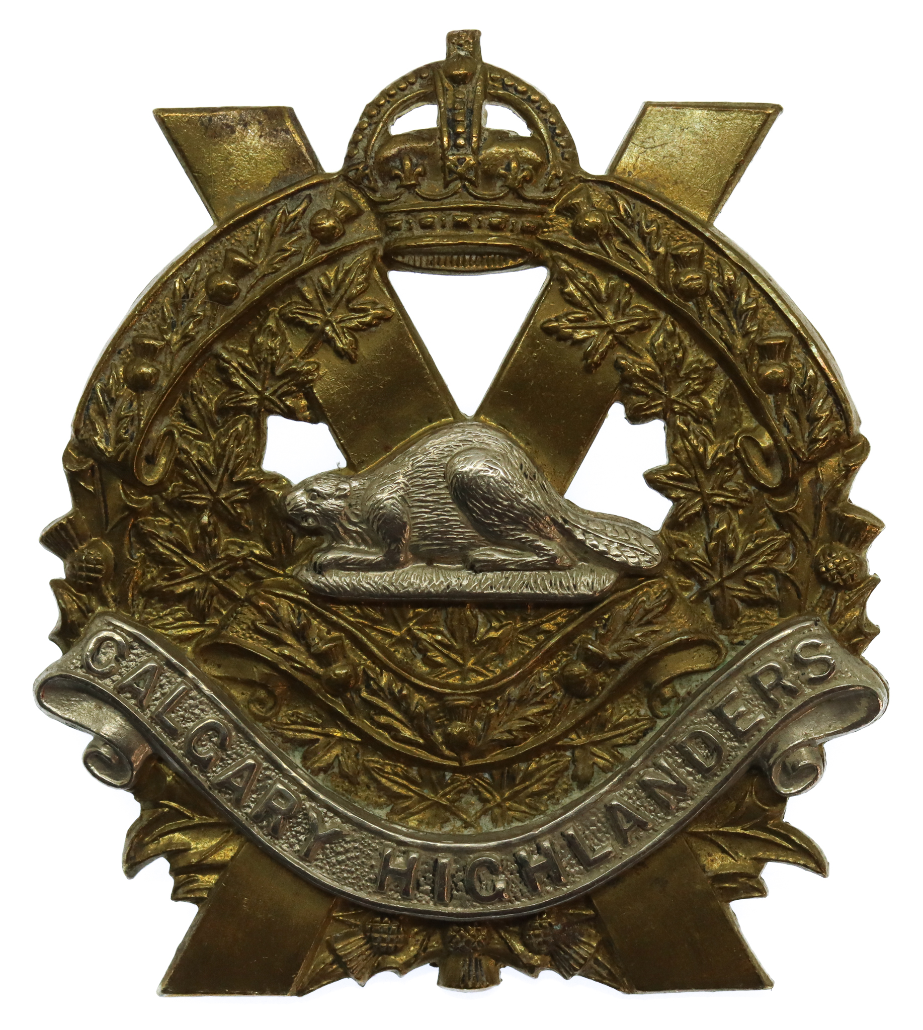 Canadian Calgary Highlanders Cap Badge - King's Crown