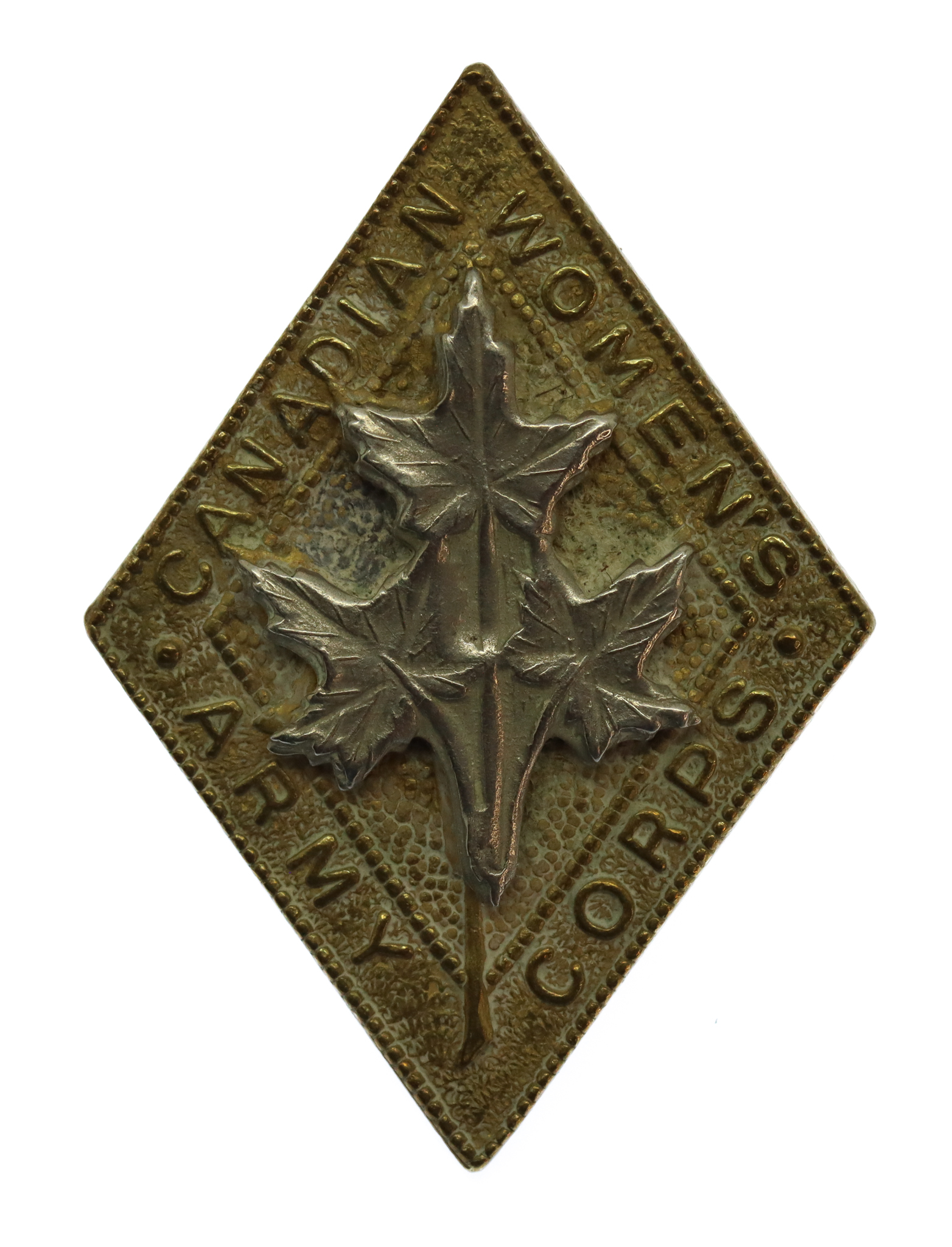 Canadian Women's Army Corps (C.W.A.C.) Bi-metal Cap Badge
