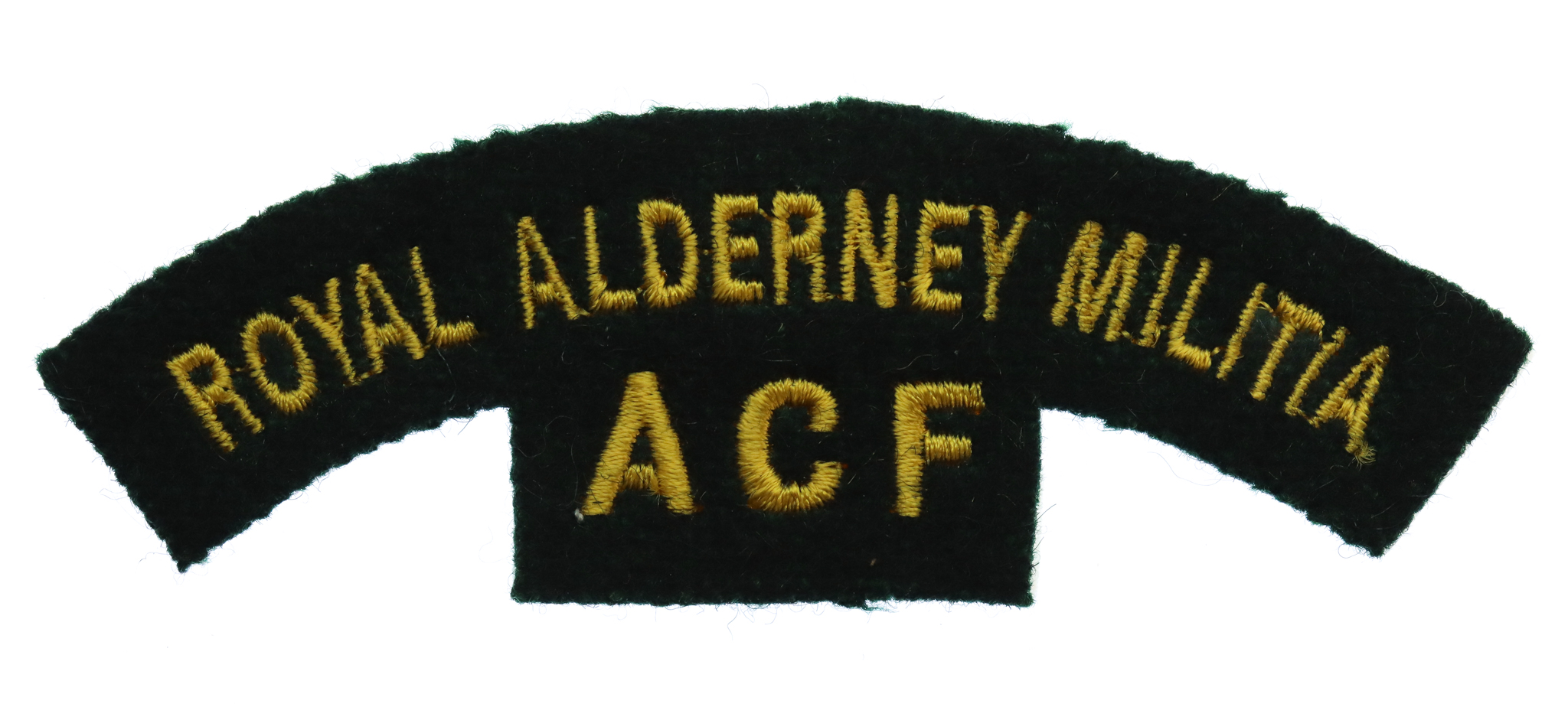 Royal Aldeney Militia A.C.F. Cloth Shoulder Title