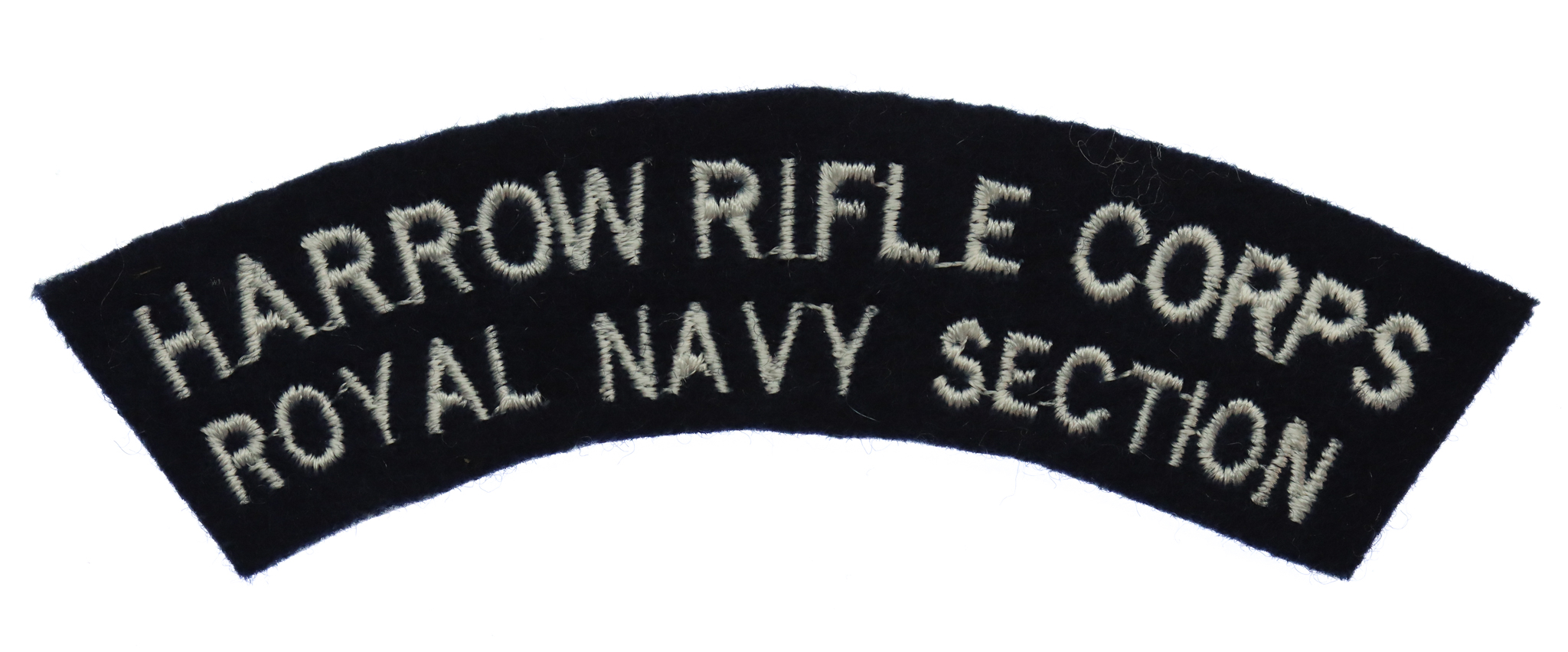 Harrow Rifle Corps Royal Navy Section Cloth Shoulder Title