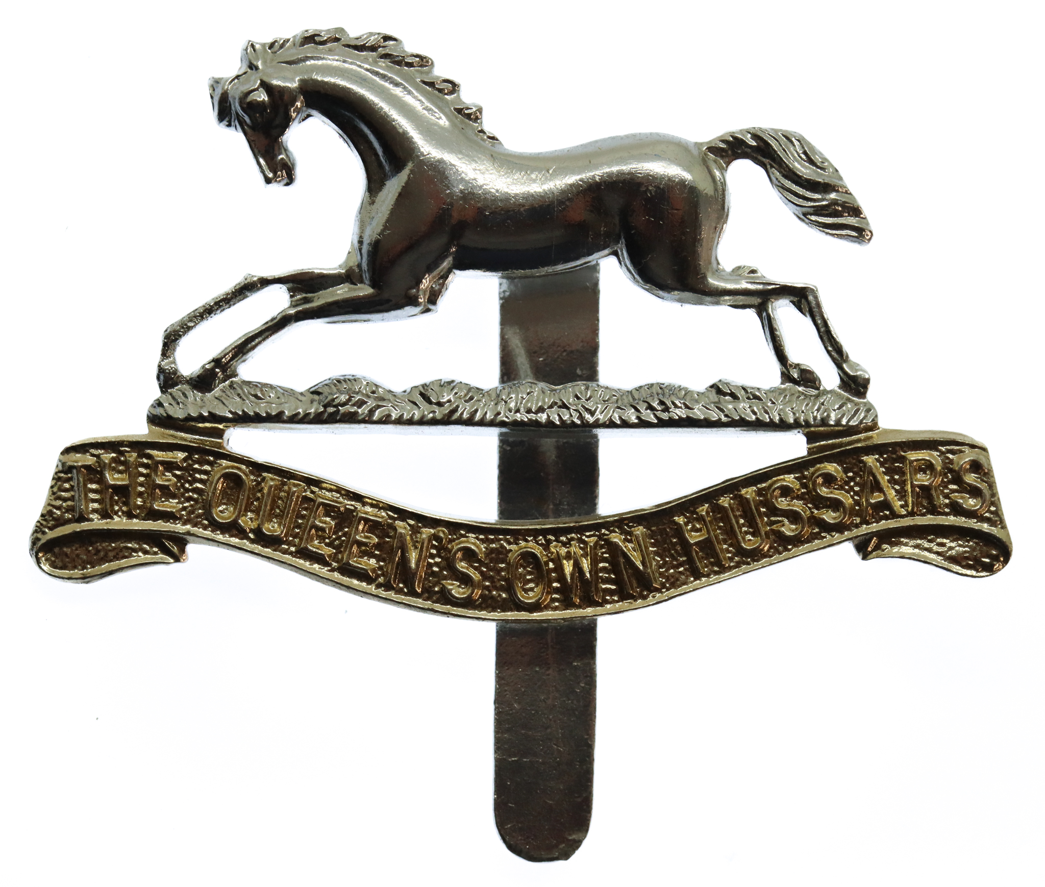 The Queen's Own Hussars Anodised (Staybrite) Cap Badge